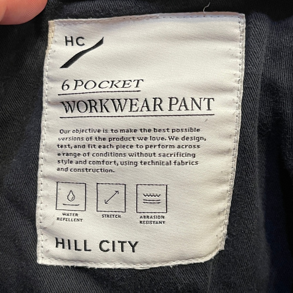 Hill City Mens 6-Pocket Workwear Pant Slim Moonless Night 34x34 396396-01 - Picture 4 of 6